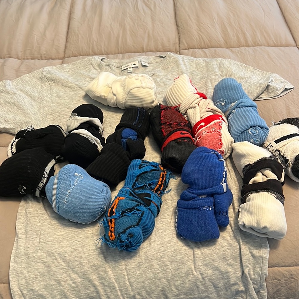 13 pairs of Nike elite socks - most large